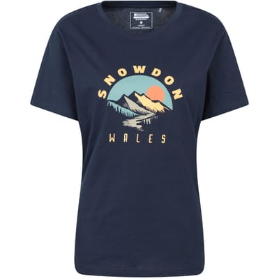 Mountain Warehouse Dames/Dames Snowdon Relaxed Fit T-shirt met korte mouwen (Marine)