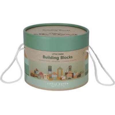 Little Dutch - Farm Houten Blokken in ton Baby- en peuterspeelgoed Houten speelgoed