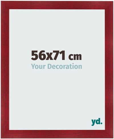 Your Decoration - Fotolijst 56x71 cm - MDF - Wijnrood Geveegd - Pisa