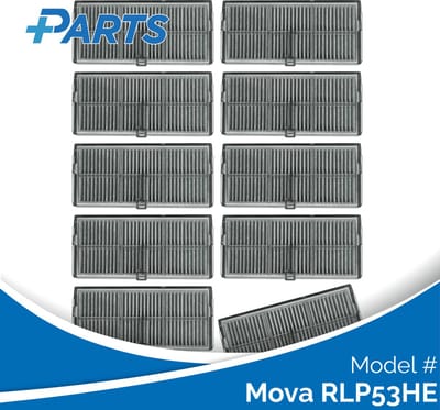 Mova RLP53HE Filters (10 Stuks, Plus.Parts® alternatief voor RHF14)