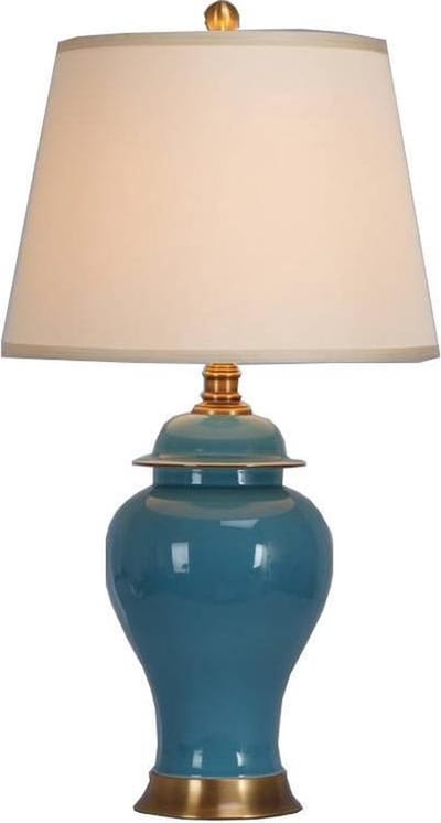 Fine Asianliving Chinese Tafellamp Porselein Turquoise