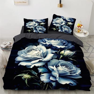 Rode Roos Beddengoed Collectie Dekbedovertrek 3D Bloemen Dekbedovertrek Set Bloemen Dekbedovertrek Queen King Size Met Beddengoed 220X240 200X200 70x133cm 2pcs