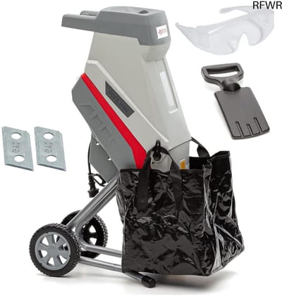 RFWR® Elektrische Hakselaar 2500 Watt met veiligheidsbril en opvangzak