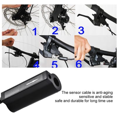 Mechanische Remonderbrekingssensor Schakelkabel voor Elektrische Fiets E-bike Scooter(Stuur) gray