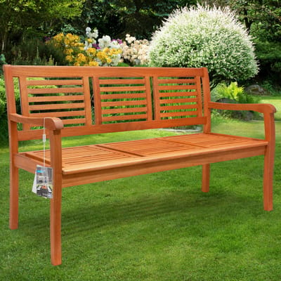 Casaria Tuinbank - FSC® - Gecertificeerd Eucalyptushout - 153cm - Bruin