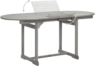 Tuin Eettafel - Buitenmeubel - Buiten Dineren - Uitschuifbaar Ontwerp - 120 tot 170cm - Houtkleur