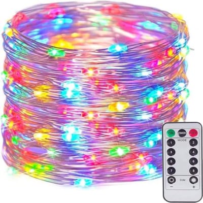 BOTC Lichtsnoer Binnen en Buiten Met Afstandsbediening - Fairy Lights 20 meter - 200 LED Lampjes Slinger - Soothe Lichtsnoer Binnen - Op Batterijen - Multicolor - Transparent