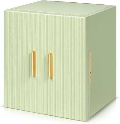 Juwelendoos - Opberger Sieraden - Sieraden Organiseren - Dubbeldeurs Ontwerp - 22 x 19 x 25 cm - Groen