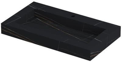 Ink Pitch meubelwastafel 80x45cm keramische slab - 1 kraangat - Lauren black