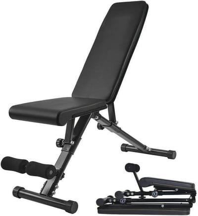 Verstelbare Opvouwbare Halterbank voor Thuisworkouts - Multifunctionele Fitnessbank met 7 Verstelbare Posities