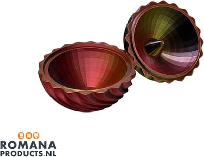 Romana Products - Sauna IJsbalmaker met Kegel - Infusiebal - Sneeuwbalvorm - Aroma en geur verdamper - Donker Rode Accessoire voor Sauna en Wellness