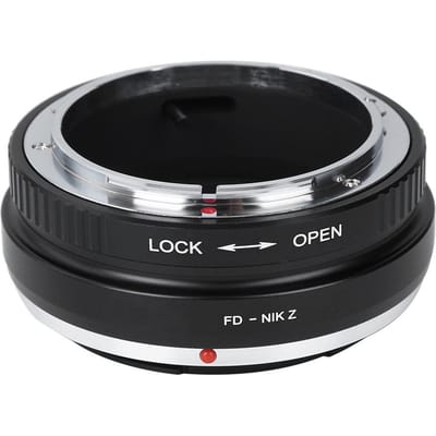 Fikaz FD NIK Z Aluminiumlegering Lensbevestigingsadapterring voor Canon FD Lens naar voor Nikon Z Mount black