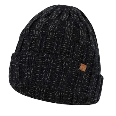 Skimuts heren - Knitted - One Size - Navy / Grijs