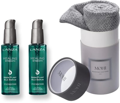 2x Lanza Neem Plant Silk Haarserum - 100 ml & Microvezel handdoek