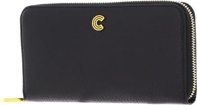COCCINELLE Leren Portemonnee Myrine Zip Around Wallet Noir Zwart