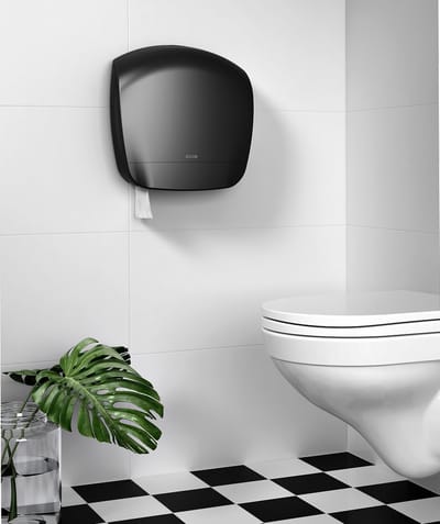 Toilettenpapierspender Katrin Gigant L Jumbo klein schwarz 92162