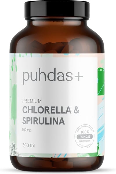 Premium Chlorella & Spirulina Tabletten-Puhdas Plus