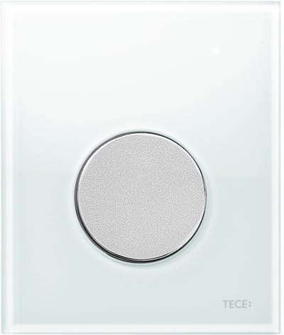 Tece TECEloop - Urinoir bedieningsplaat, wit glas/mat chroom 9242659