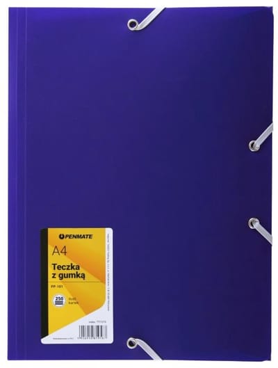 Penmate Kaart met Elastiek A4 PP-101 - Stevig Polypropyleen, Paars