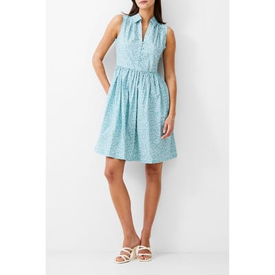 French Connection Breya Sleeveless Smock Dress Still Water Size: 6 | Mini Dresses Outlet | Dames | Blauw
