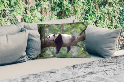 Buitenkussens - Tuin - Panda - Boom - Dieren - Natuur - 50x30 cm