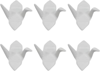 Handgemaakte Japanse stijl keramische eetstokjeshouders - Set van 6 - Ideaal voor fork en knife - 5.5x5x3cm (Wit)