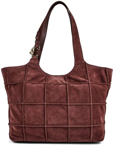 COCCINELLE Leren schoudertas C-Easy Check E Shoulder Bag Berry / Berry donkerpaars