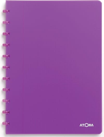 Atoma Trendy schrift, ft A4, 144 bladzijden, geruit 5 mm, transparant paars 10 stuks