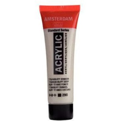 Peinture acrylique - Amsterdam - Titanio Giallastro Scuro - 20 Ml - Haute résistance - Diluable à l'eau