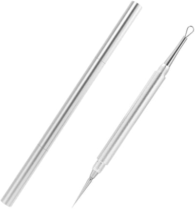 Dailygoods- Lancetnaald Professionele Set - Comedonen Verwijderaar - Acne Huidreiniging - Roestvrij Staal - Hygiënisch Gebruik - Nauwkeurige Behandeling - Comedonenverwijderaar