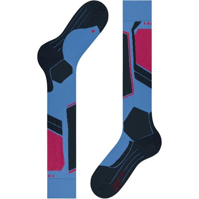 FALKE SK4 warm dun wol functioneel materiaal skisokken dames blauw - maat 39-40