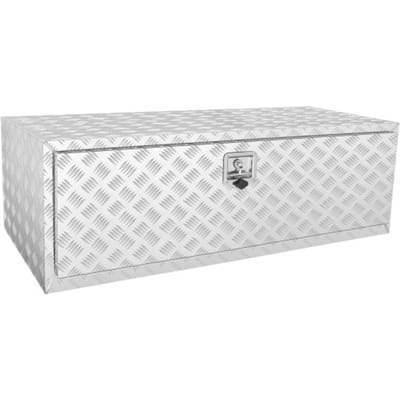 VEVOR Onderbouwkoffer voor vrachtwagens, 1219 x 610 x 610 mm opbergkist voor pick-up, aluminium gereedschapskist met slot en sleutels, waterdichte gereedschapskist voor vrachtwagens, bestelwagens, aanhangwagens, enz.