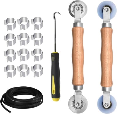 Reparatieset Horren - Horren repareren - Scherm plaatsen - 2-in-1 rolwiel ontwerp - 98 m spline - Niet gespecificeerd