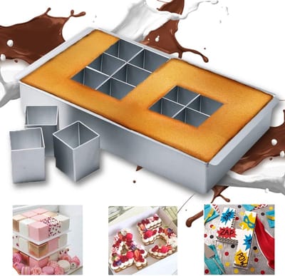 Verstelbare Bakvormen voor Taarten en Desserts – Cijfers & Letters, Antiaanbaklaag, DIY, Rechthoekig, Geschikt voor Verjaardagen en Feesten