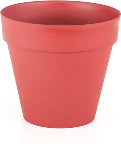 Bloempot Mansion 76L rood in- & outdoor + gratis schaal en drainage