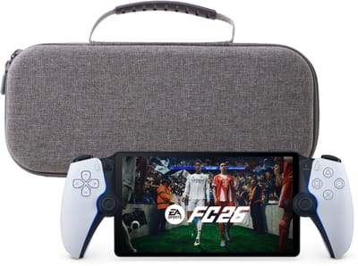 K&G Luxe Case Geschikt voor Playstation Portal / PS5 - Hard Case - Beschermhoes - Grijs