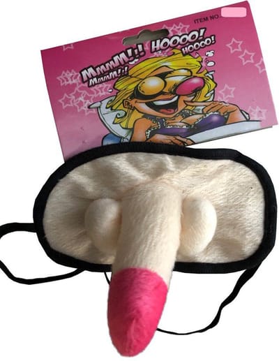 Partychimp Voordeelverpakking 6 pack Piemel Oogmasker Vrijgezellenfeest Dames voor bij Carnavalskleding Heren Carnavalskleding Dames Carnaval Accessoires Carnaval-Roze/Beige-Polyester – 6 pack