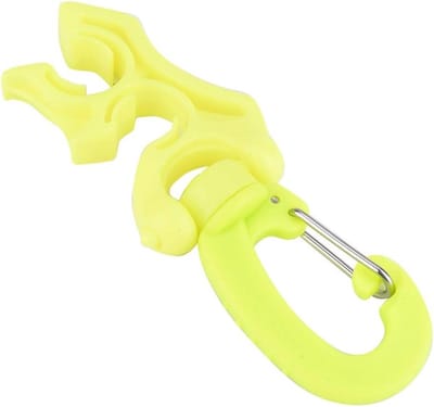 Dailygoods- Duikslanghouderclip Duurzaam PP - Dubbele BCD-slanghouder - Draaibaar - Opvouwbaar - Geschikt voor 2 slangen - Eenvoudig klikontwerp - Duikclip