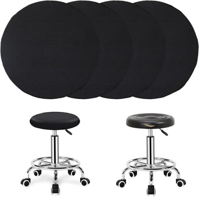 Set van 4 Ronde Hokker Beschermers voor Stoelen - Diameter 35-45cm, Wasbaar en Stofdicht, Ideaal voor Eetkamer, Kantoor en Bar