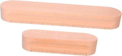 Naai Naadpersgereedschap - Stoffenpersplank Kleermakerspers - Naden Persen - Hittebestendig Hout - 30 cm - Khaki