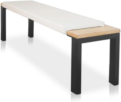 XXL Bankkussen Klemkussen 3-zits Kunstleer Wit