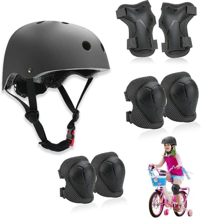 Kinder Beschermset Helm Kniebeschermers Elleboog en Polsbescherming