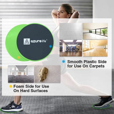 Core Sliders - Fitness Schijven - Buikspier Training - Dubbelzijdig Gebruik - 17.78 cm - Groen