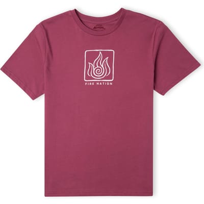 Avatar Fire Nation Unisex T-Shirt - Burgundy - S