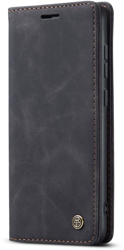 Casemania Hoesje Geschikt voor Oppo A60 5G - Charcoal Gray - Dunne Portemonnee Bookcase met kaartvakken - Slim Wallet Case