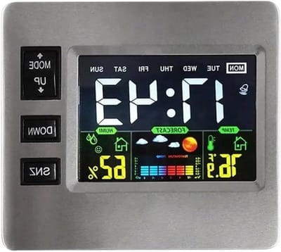 Digitaal Weerstation - Slimme Wekker - Inzicht Weer - Spraakgestuurd Wekken - 86 cm Breed - Zwart