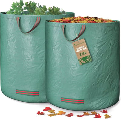 Tuinafvalzakken met Handgrepen - 272L Hoge Capaciteit - UV-Stabiel en Waterafstotend - Herbruikbare Tuinzakken