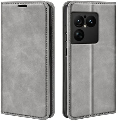 MobyDefend Hoesje - Geschikt voor Sony Xperia 1 VIII - Luxe Wallet Bookcase (Magnetische Sluiting) - Grijs