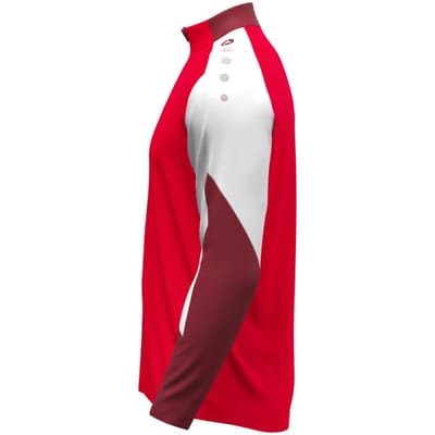 Jako Dynamic Ziptop Kinderen - Rood / Wit / Donkerrood | Maat: 116