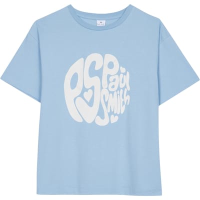 Paul Smith Womens Logo Ball T-shirt Turquoise Größe: S | Hemden Outlet | Damen | Cyan